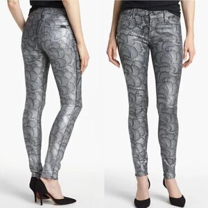 7 FAM The Skinny' Metallic Print Jeans